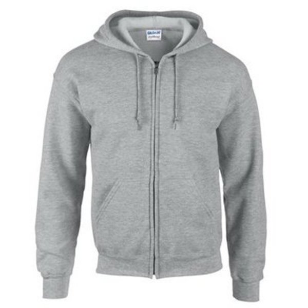 Gildan Branded Apparel Srl XXL GRY Full Zip Hoody 253451